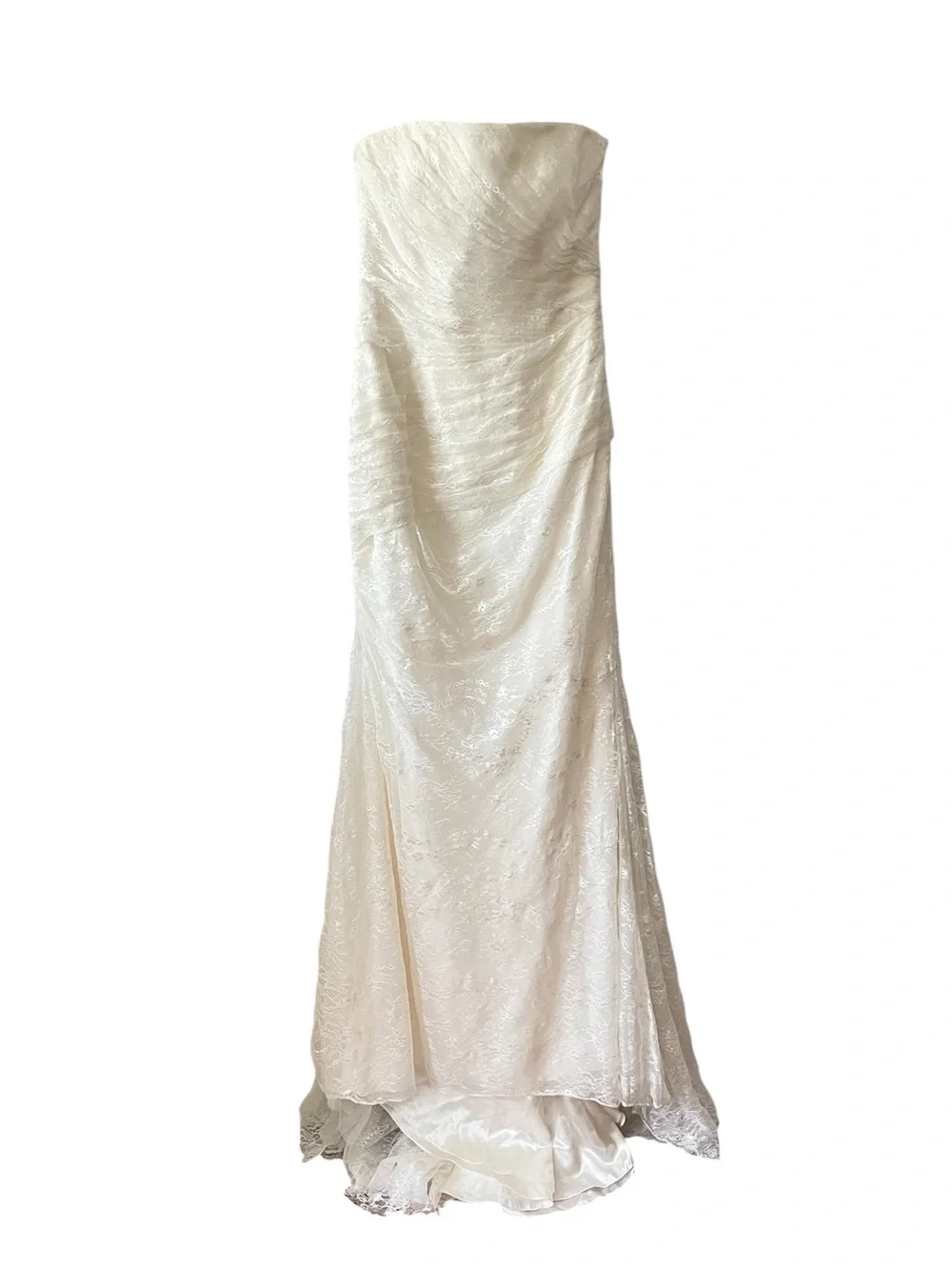 vera wang strapless lace wedding dress Vera Wang VREYA Strapless Lace Wedding Dress HK